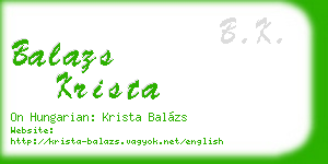 balazs krista business card